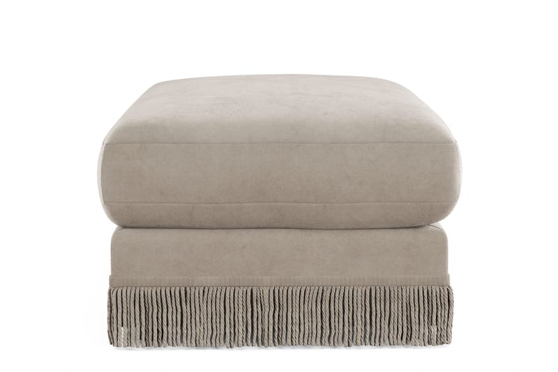 Arken Lyx Rektangulær Fotskammel i fløyel - Beige - Møbler - Stoler & lenestoler - Krakk - Fotskammel