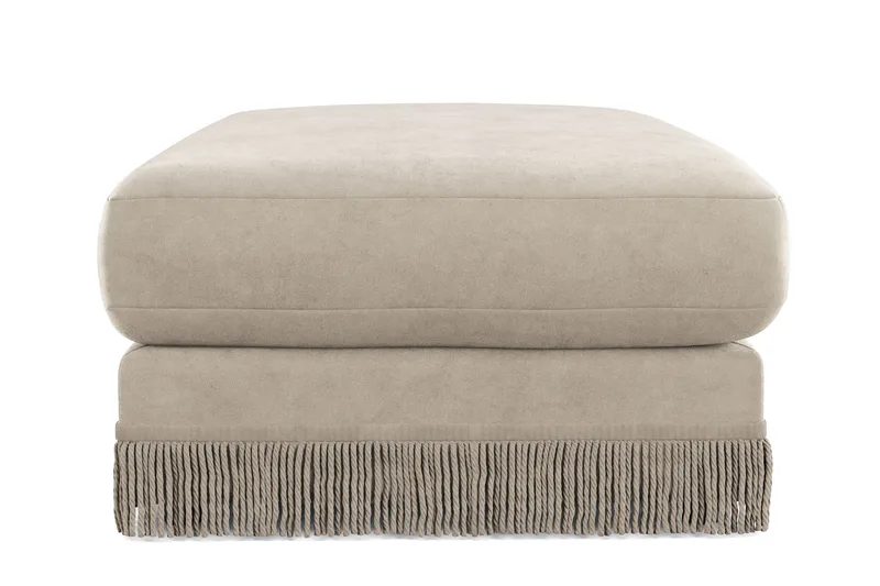 Arken Lyx Rektangulær Fotskammel i fløyel - Beige - Møbler - Stoler & lenestoler - Krakk - Fotskammel