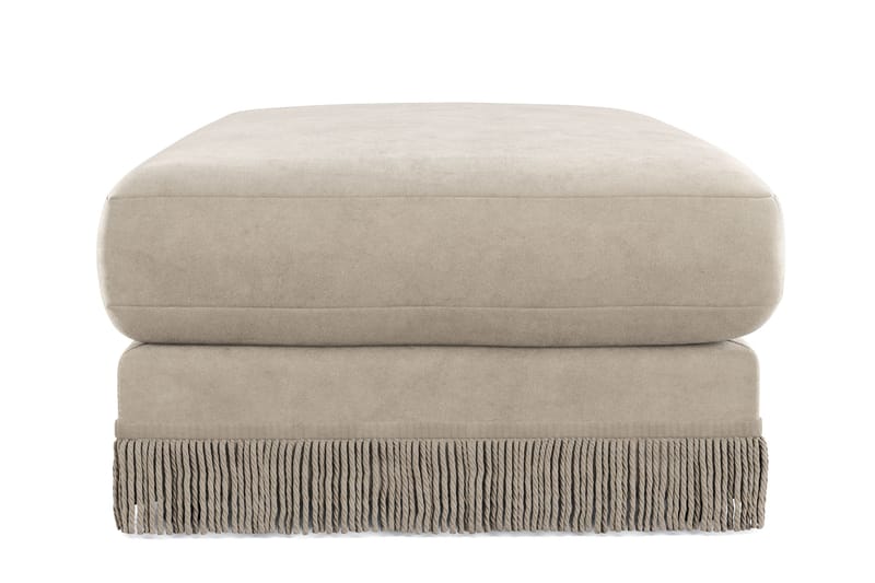 Arken Lyx Rektangulær Fotskammel i fløyel - Beige - Møbler - Stoler & lenestoler - Krakk - Fotskammel