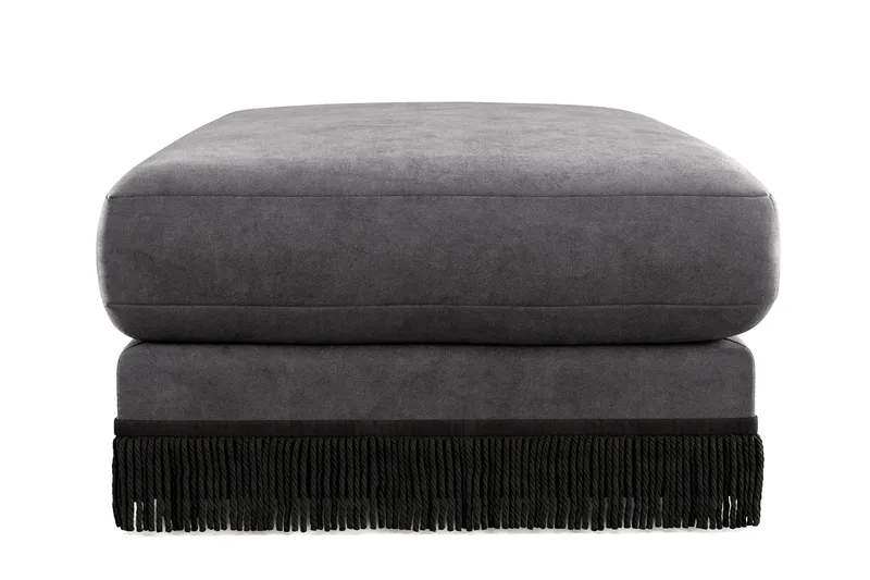 Arken Lyx Rektangulær Fotskammel i fløyel - Mørkegrå - Møbler - Stoler & lenestoler - Krakk - Fotskammel