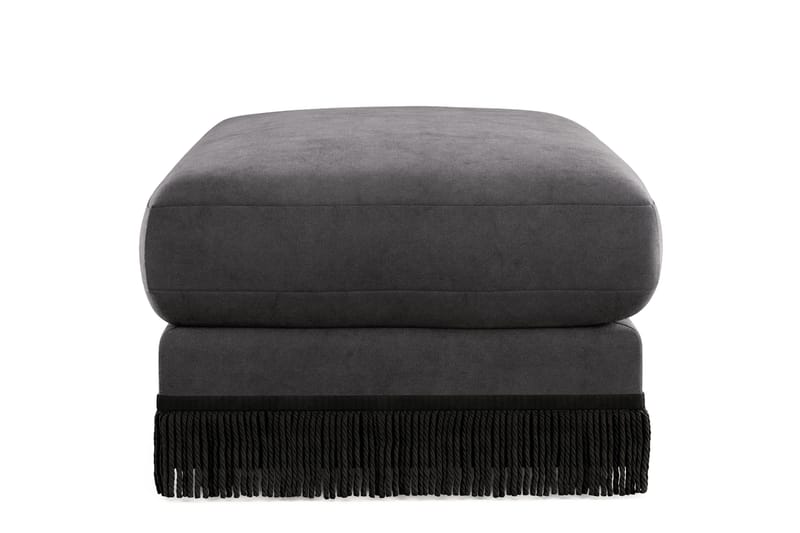 Arken Lyx Rektangulær Fotskammel i fløyel - Mørkegrå - Møbler - Stoler & lenestoler - Krakk - Fotskammel