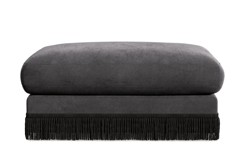Arken Lyx Rektangulær Fotskammel i fløyel - Mørkegrå - Møbler - Stoler & lenestoler - Krakk - Fotskammel