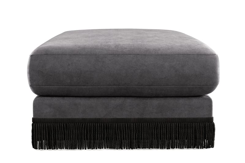 Arken Lyx Rektangulær Fotskammel i fløyel - Mørkegrå - Møbler - Stoler & lenestoler - Krakk - Fotskammel