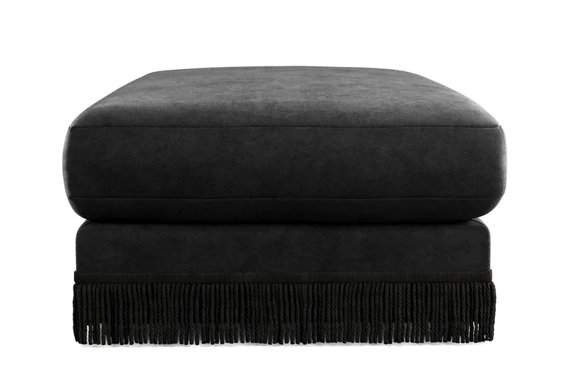Arken Lyx Rektangulær Fotskammel i fløyel - Svart - Møbler - Stoler & lenestoler - Krakk - Fotskammel