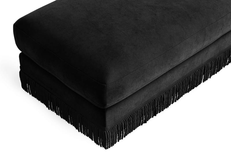 Arken Lyx Rektangulær Fotskammel i fløyel - Svart - Møbler - Stoler & lenestoler - Krakk - Fotskammel