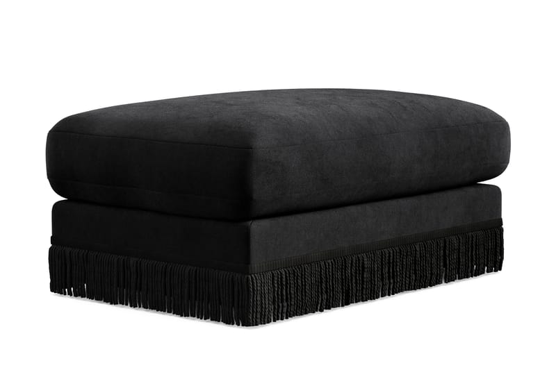 Arken Lyx Rektangulær Fotskammel i fløyel - Svart - Møbler - Stoler & lenestoler - Krakk - Fotskammel