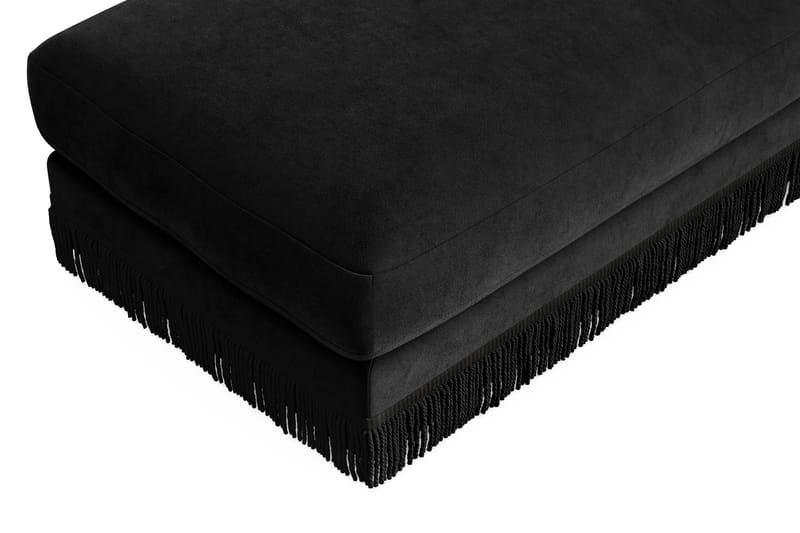 Arken Lyx Rektangulær Fotskammel i fløyel - Svart - Møbler - Stoler & lenestoler - Krakk - Fotskammel