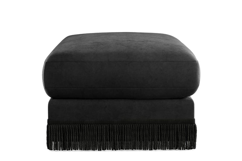 Arken Lyx Rektangulær Fotskammel i fløyel - Svart - Møbler - Stoler & lenestoler - Krakk - Fotskammel