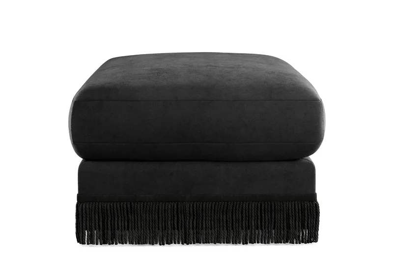 Arken Lyx Rektangulær Fotskammel i fløyel - Svart - Møbler - Stoler & lenestoler - Krakk - Fotskammel