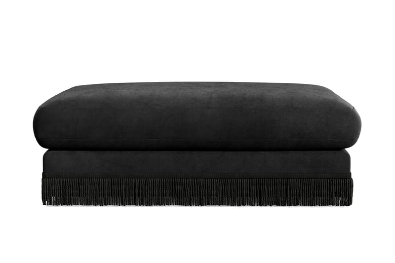 Arken Lyx Rektangulær Fotskammel i fløyel, Svart