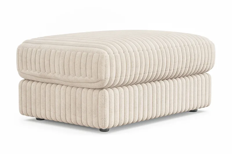Arken Lyx rektangulær fotskammel i kordfløyel - Beige - Møbler - Stoler & lenestoler - Krakk - Fotskammel