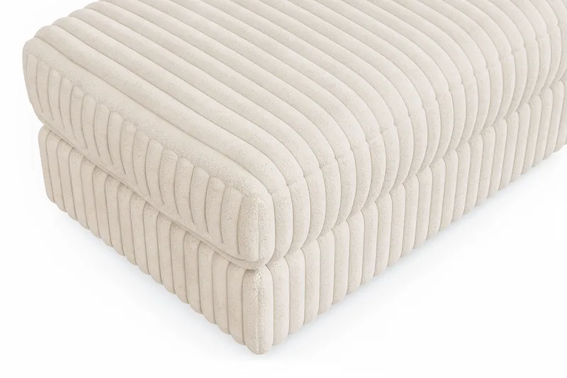 Arken Lyx Rektangulær Fotskammel i Manchester - Beige - Møbler - Stoler & lenestoler - Krakk - Fotskammel