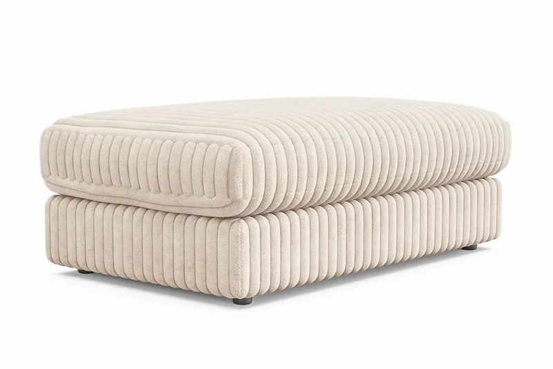 Arken Lyx Rektangulær Fotskammel i Manchester - Beige - Møbler - Stoler & lenestoler - Krakk - Fotskammel