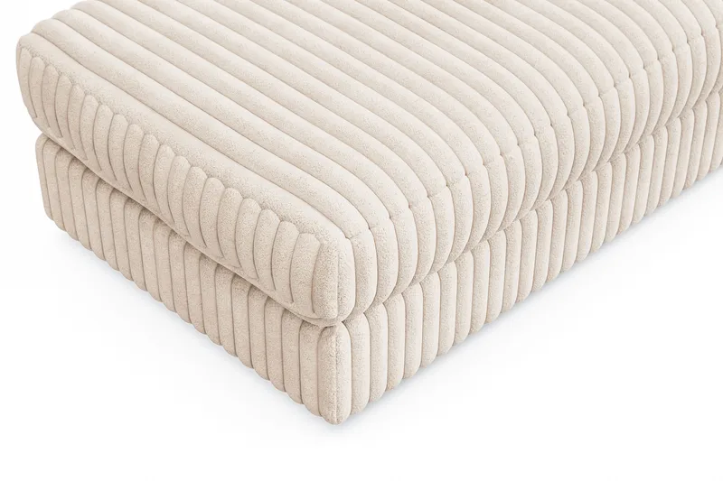 Arken Lyx Rektangulær Fotskammel i Manchester - Beige - Møbler - Stoler & lenestoler - Krakk - Fotskammel