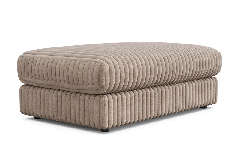 Arken Lyx Rektangulær Fotskammel i Manchester - Greige - Møbler - Stoler & lenestoler - Krakk - Fotskammel