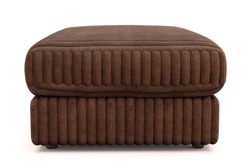 Arken Lyx Rektangulær Fotskammel i Manchester - Mørkebrun - Møbler - Stoler & lenestoler - Krakk - Fotskammel