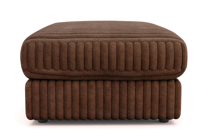 Arken Lyx Rektangulær Fotskammel i Manchester - Mørkebrun - Møbler - Stoler & lenestoler - Krakk - Fotskammel