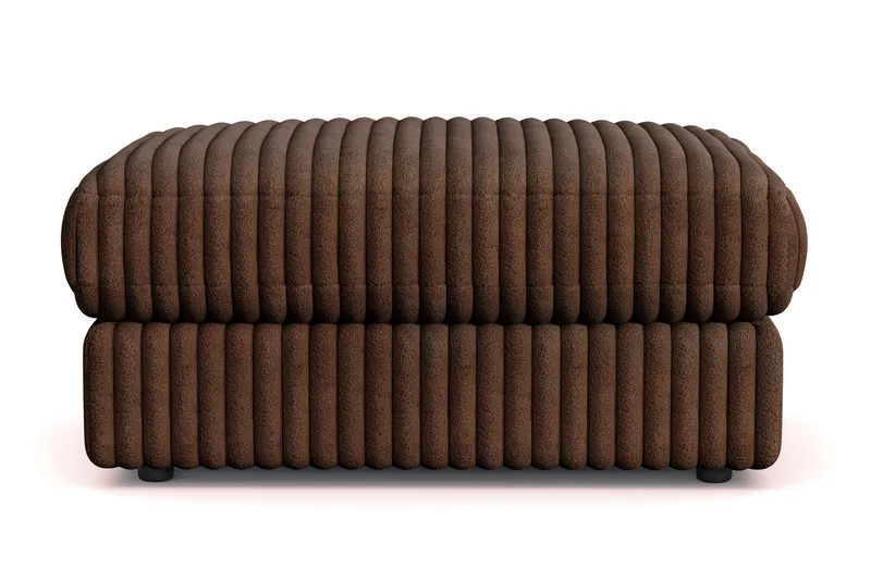 Arken Lyx Rektangulær Fotskammel i Manchester - Mørkebrun - Møbler - Stoler & lenestoler - Krakk - Fotskammel