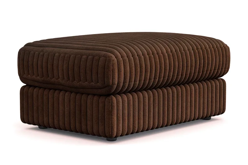 Arken Lyx Rektangulær Fotskammel i Manchester - Mørkebrun - Møbler - Stoler & lenestoler - Krakk - Fotskammel