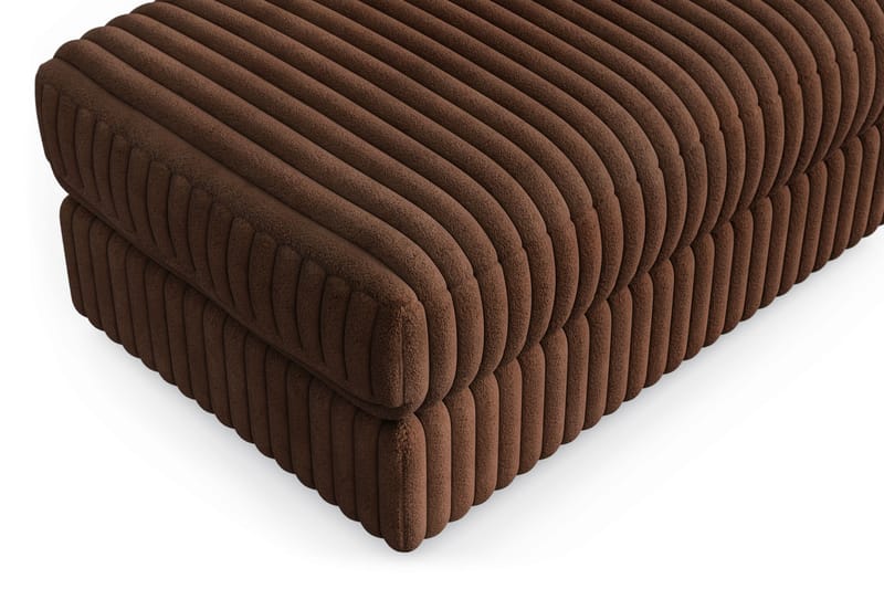 Arken Lyx Rektangulær Fotskammel i Manchester - Mørkebrun - Møbler - Stoler & lenestoler - Krakk - Fotskammel