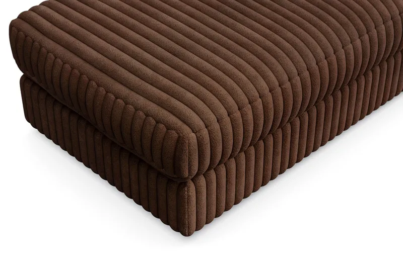 Arken Lyx Rektangulær Fotskammel i Manchester - Mørkebrun - Møbler - Stoler & lenestoler - Krakk - Fotskammel