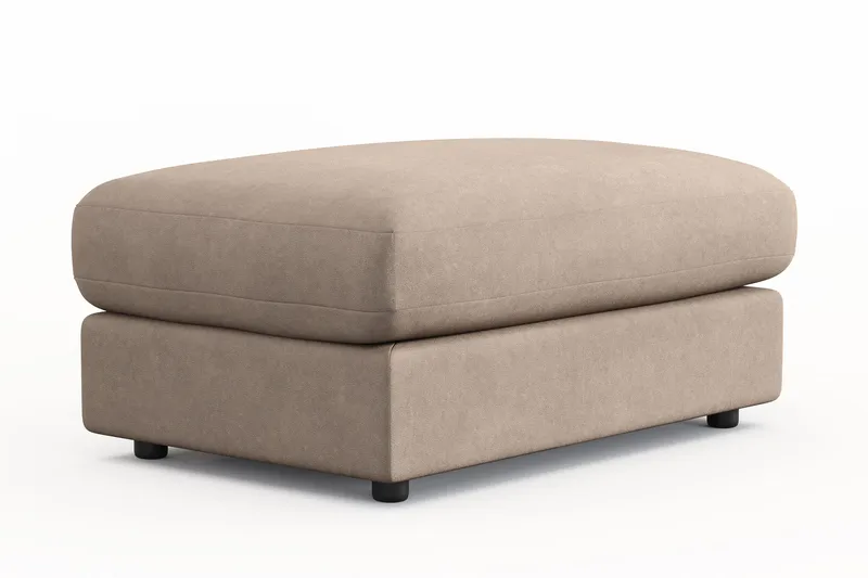 Arken Lyx Rektangulær Fotskammel i stoff - Beige - Møbler - Stoler & lenestoler - Krakk - Fotskammel