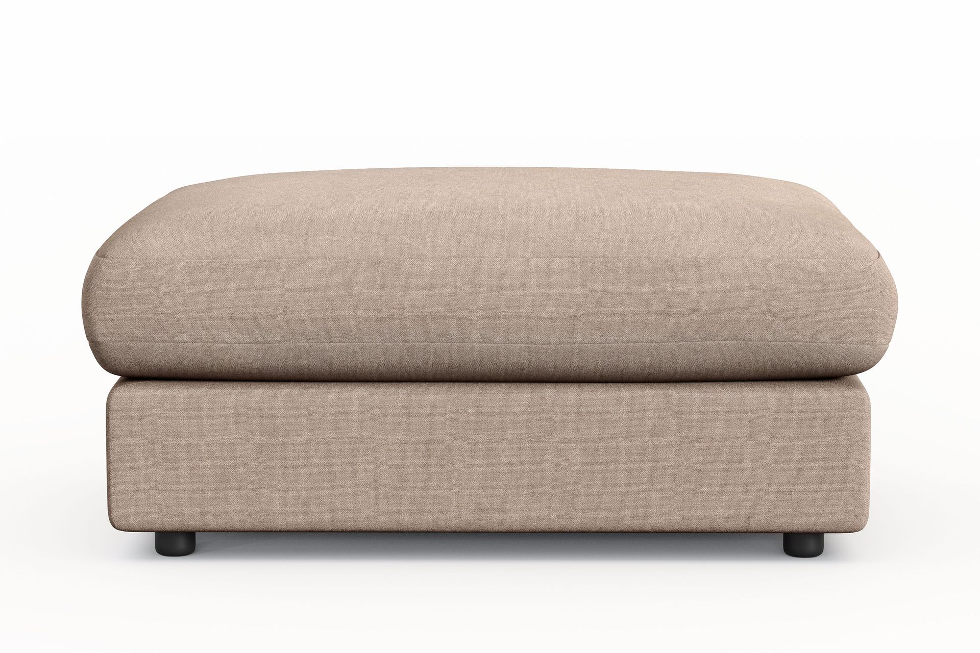 Arken Lyx rektangulær fotskammel i stoff - Beige