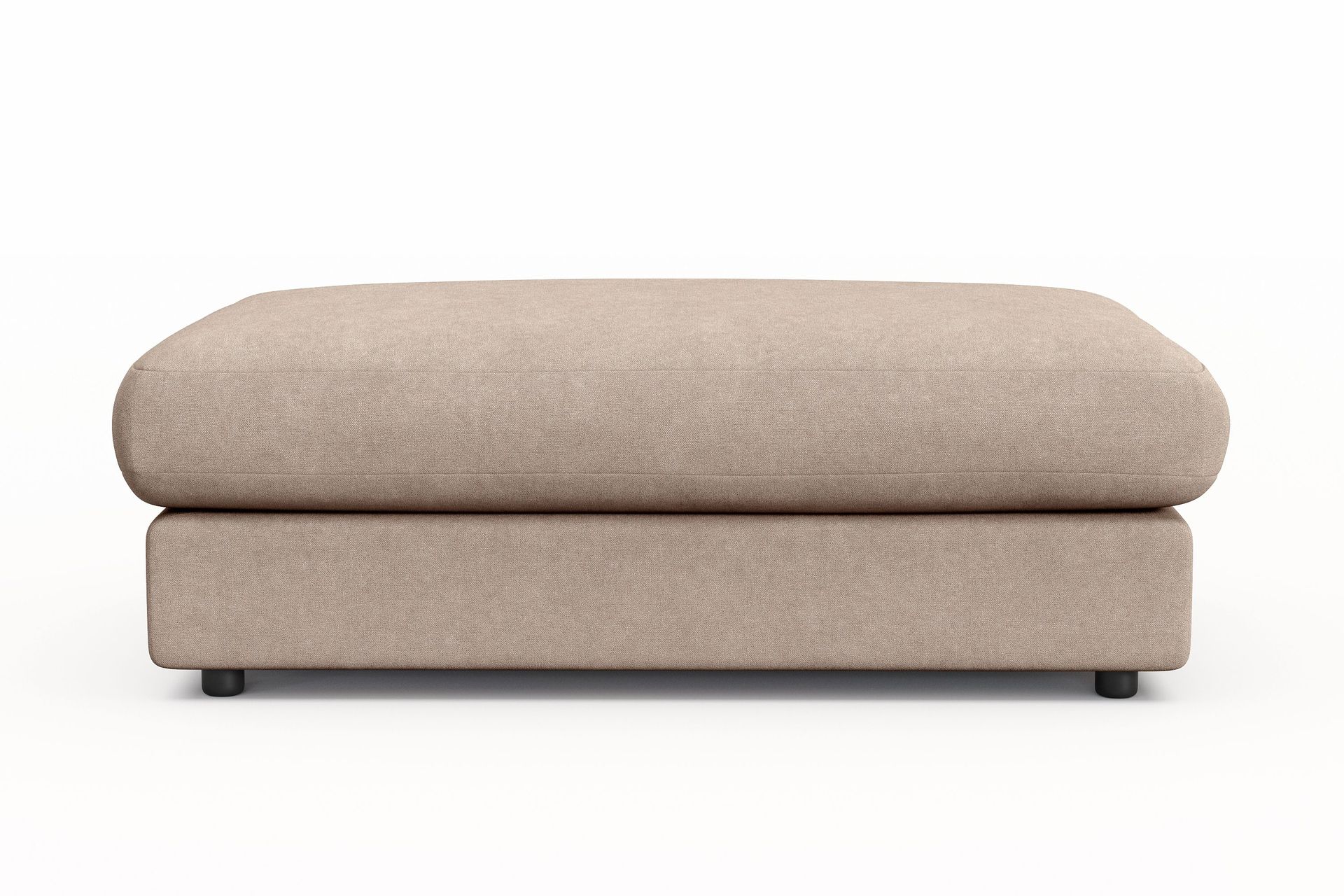 Arken Lyx rektangulær fotskammel i stoff - Beige
