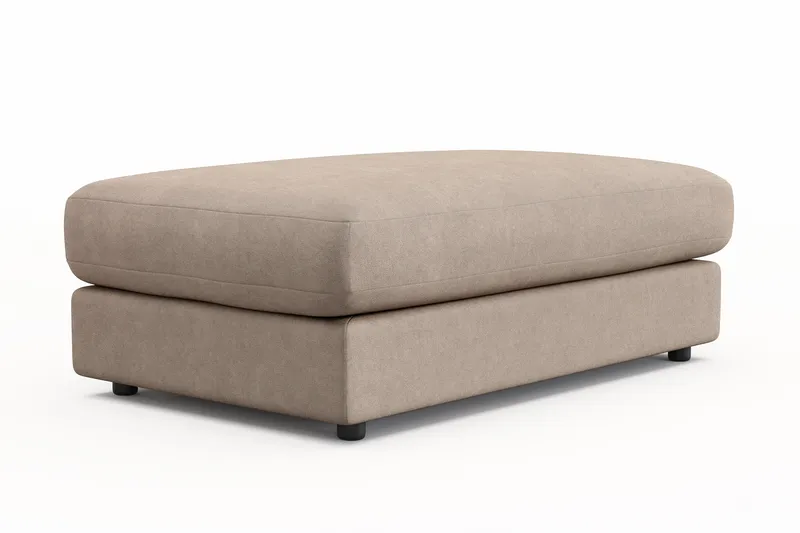 Arken Lyx Rektangulær Fotskammel i stoff - Beige - Møbler - Stoler & lenestoler - Krakk - Fotskammel