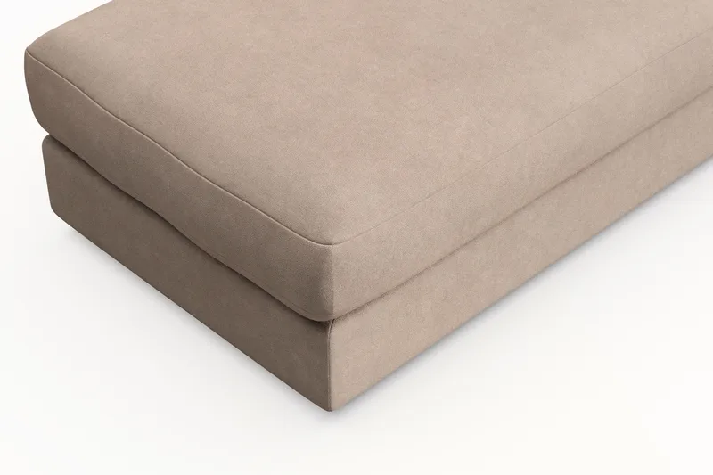 Arken Lyx Rektangulær Fotskammel i stoff - Beige - Møbler - Stoler & lenestoler - Krakk - Fotskammel