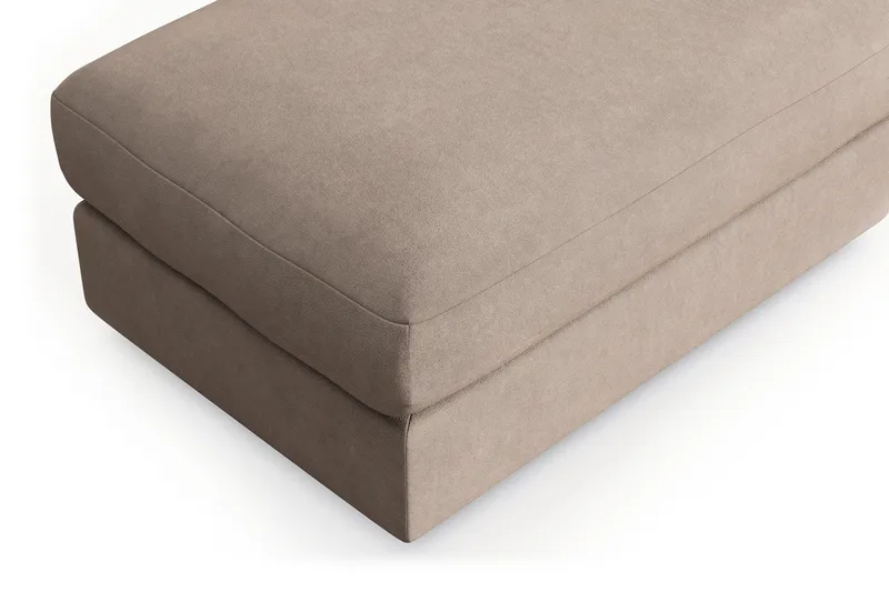 Arken Lyx Rektangulær Fotskammel i stoff - Beige - Møbler - Stoler & lenestoler - Krakk - Fotskammel