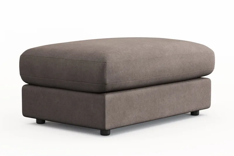 Arken Lyx Rektangulær Fotskammel i stoff - Brun - Møbler - Stoler & lenestoler - Krakk - Fotskammel
