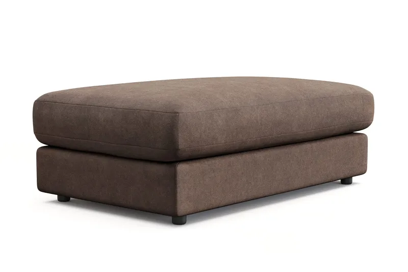 Arken Lyx Rektangulær Fotskammel i stoff - Brun - Møbler - Stoler & lenestoler - Krakk - Fotskammel