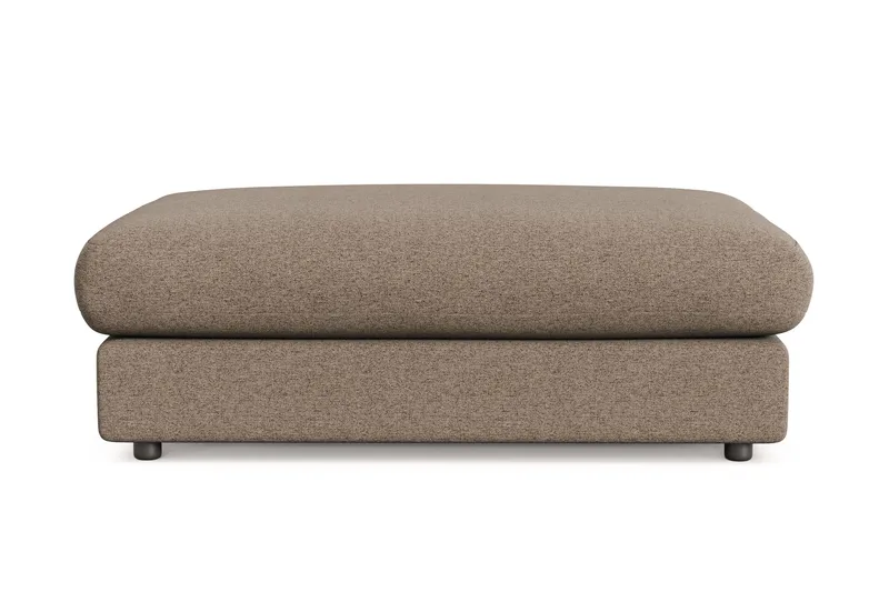 Arken Lyx Rektangulær Fotskammel i stoff - Brun - Møbler - Stoler & lenestoler - Krakk - Fotskammel