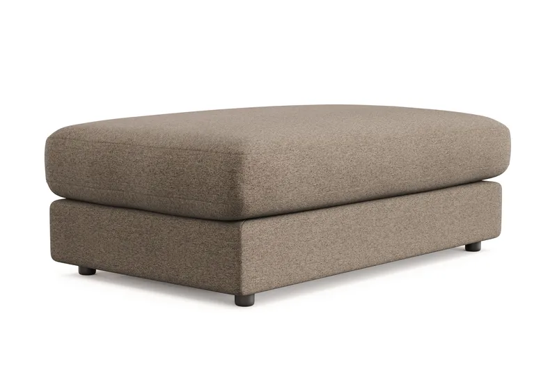 Arken Lyx Rektangulær Fotskammel i stoff - Brun - Møbler - Stoler & lenestoler - Krakk - Fotskammel
