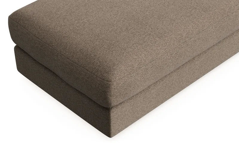 Arken Lyx Rektangulær Fotskammel i stoff - Brun - Møbler - Stoler & lenestoler - Krakk - Fotskammel