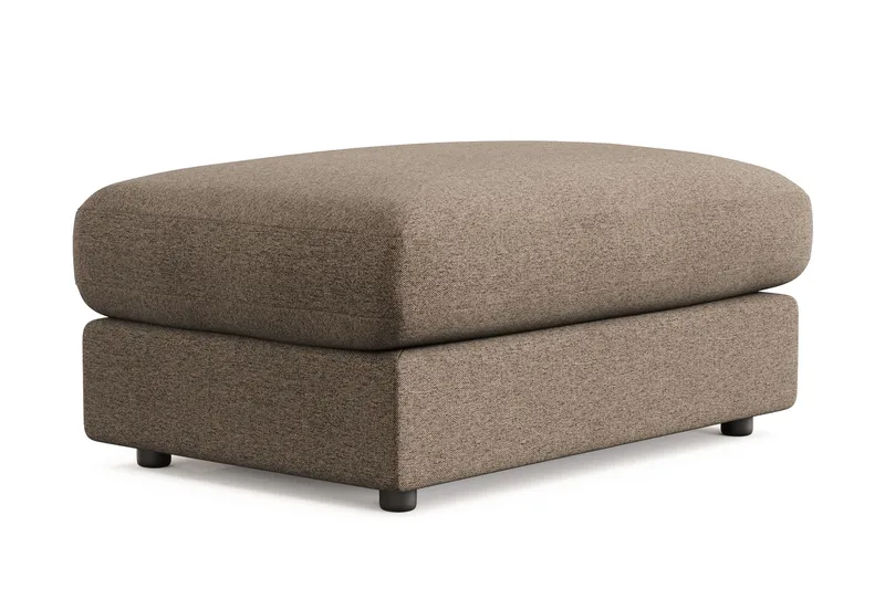 Arken Lyx Rektangulær Fotskammel i stoff - Brun - Møbler - Stoler & lenestoler - Krakk - Fotskammel