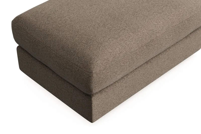 Arken Lyx Rektangulær Fotskammel i stoff - Brun - Møbler - Stoler & lenestoler - Krakk - Fotskammel