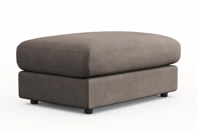 Arken Lyx Rektangulær Fotskammel i stoff - Brun - Møbler - Stoler & lenestoler - Krakk - Fotskammel