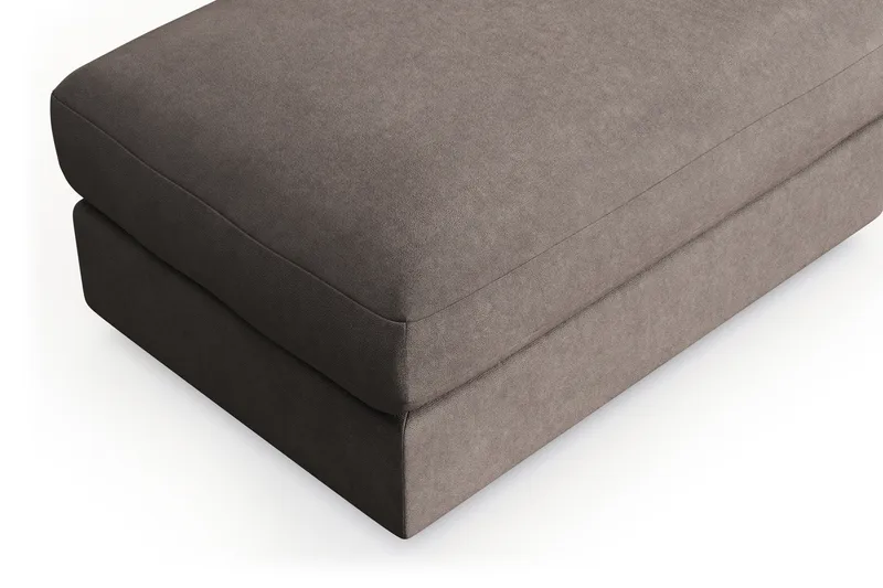 Arken Lyx Rektangulær Fotskammel i stoff - Brun - Møbler - Stoler & lenestoler - Krakk - Fotskammel