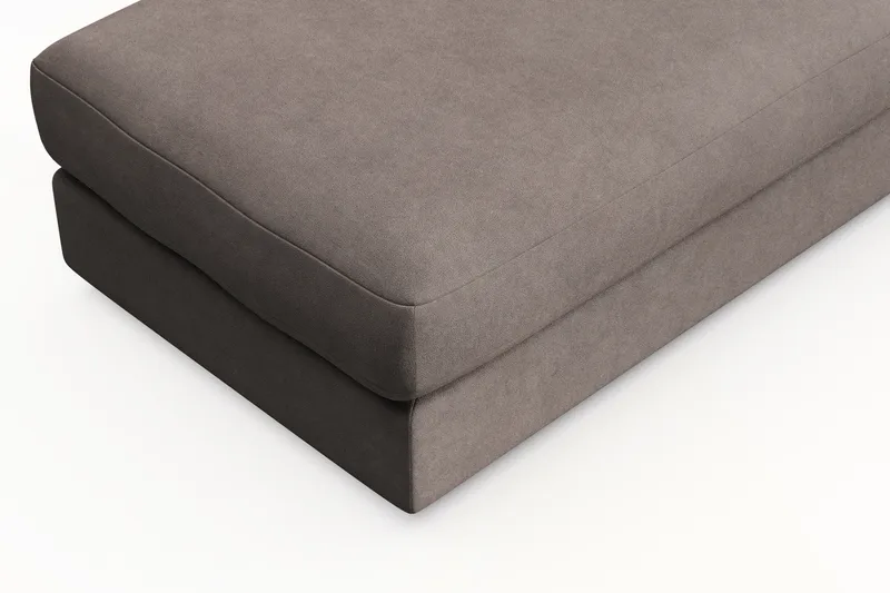 Arken Lyx Rektangulær Fotskammel i stoff - Brun - Møbler - Stoler & lenestoler - Krakk - Fotskammel