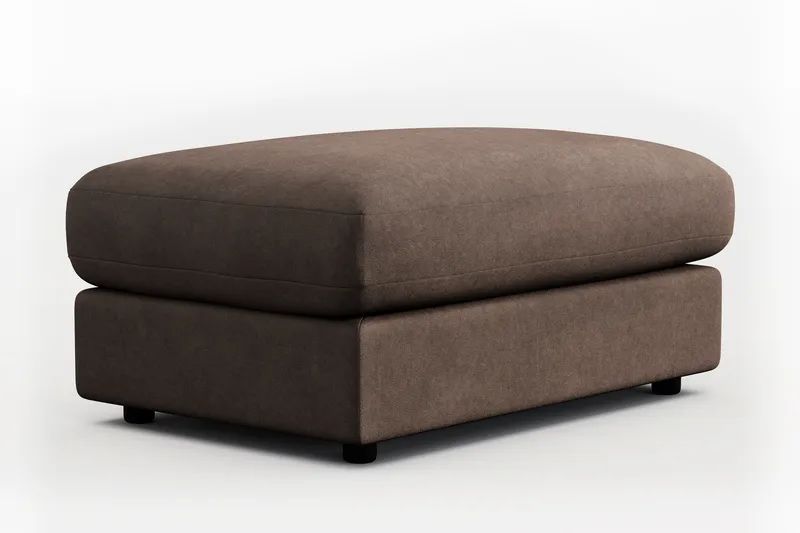 Arken Lyx Rektangulær Fotskammel i stoff - Brun - Møbler - Stoler & lenestoler - Krakk - Fotskammel