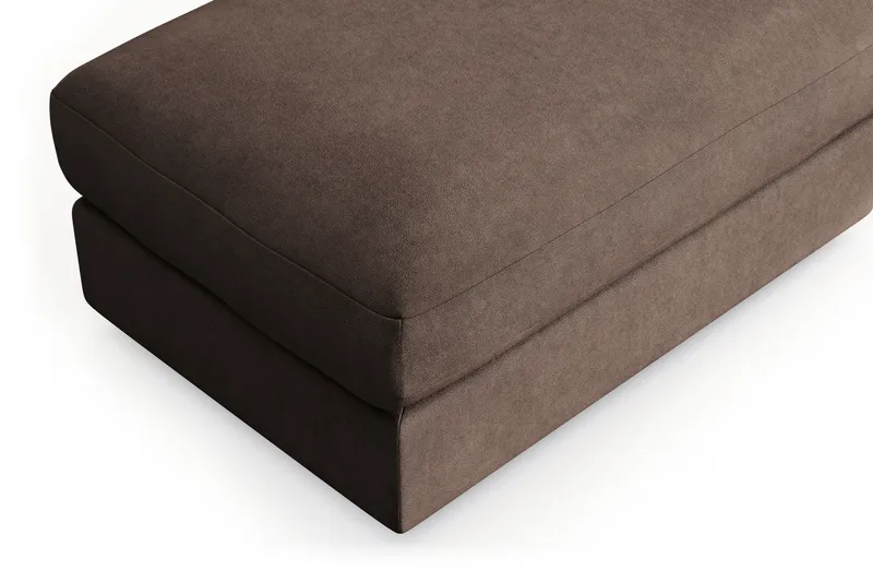 Arken Lyx Rektangulær Fotskammel i stoff - Brun - Møbler - Stoler & lenestoler - Krakk - Fotskammel