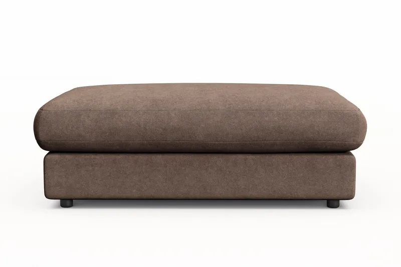 Arken Lyx Rektangulær Fotskammel i stoff - Brun - Møbler - Stoler & lenestoler - Krakk - Fotskammel