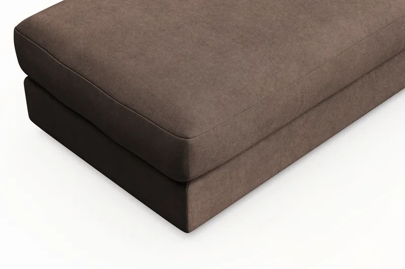 Arken Lyx Rektangulær Fotskammel i stoff - Brun - Møbler - Stoler & lenestoler - Krakk - Fotskammel