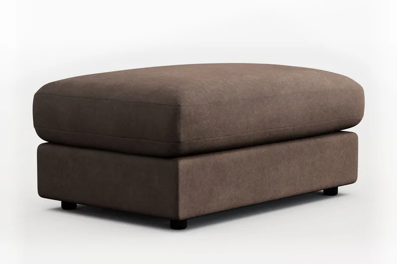 Arken Lyx Rektangulær Fotskammel i stoff - Brun - Møbler - Stoler & lenestoler - Krakk - Fotskammel
