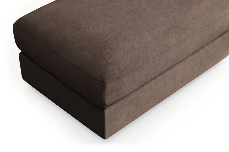 Arken Lyx Rektangulær Fotskammel i stoff - Brun - Møbler - Stoler & lenestoler - Krakk - Fotskammel