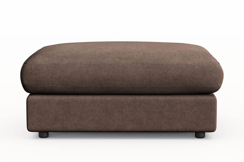 Arken Lyx Rektangulær Fotskammel i stoff, Brun