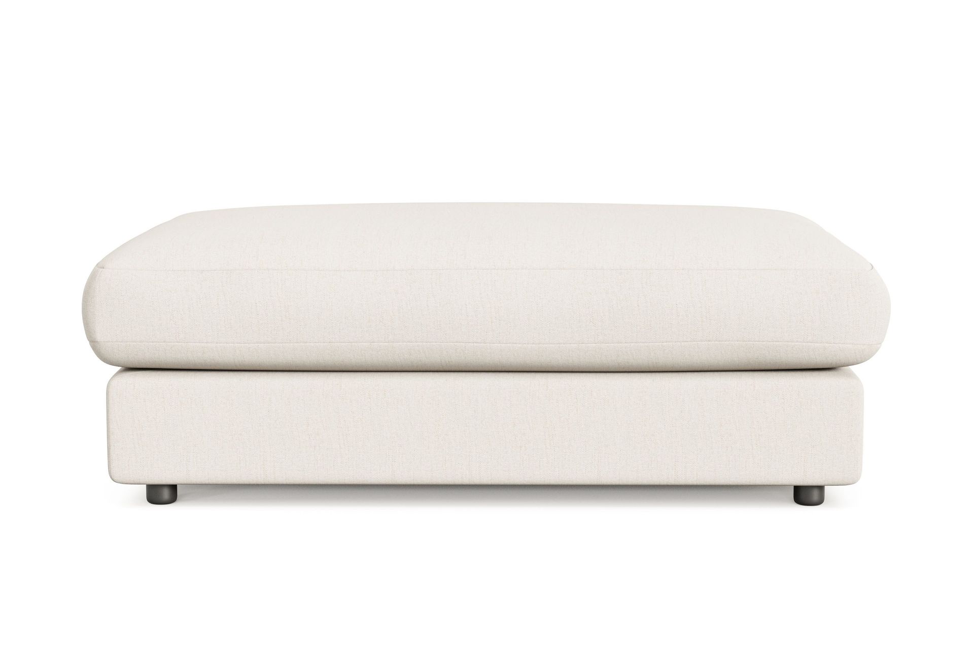 Arken Lyx rektangulær fotskammel i stoff - Lys beige