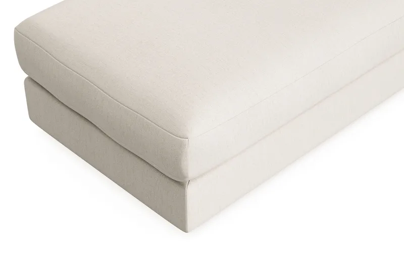 Arken Lyx Rektangulær Fotskammel i stoff - Lys beige - Møbler - Stoler & lenestoler - Krakk - Fotskammel